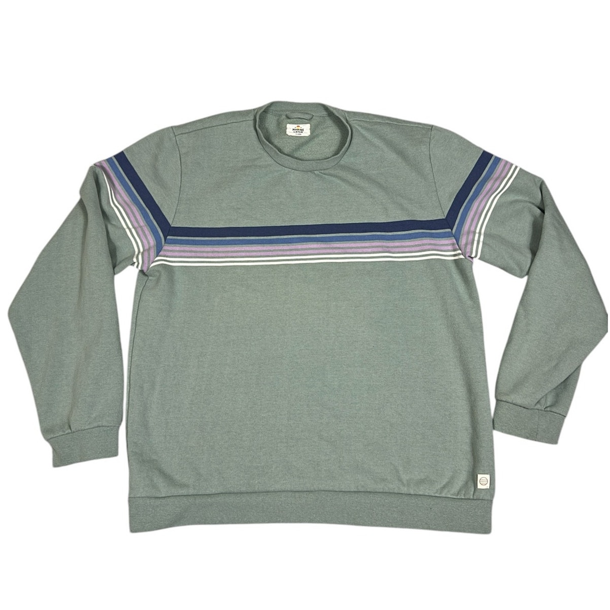 Marine Layer Chest Stripe Crewneck Mens Size Xl